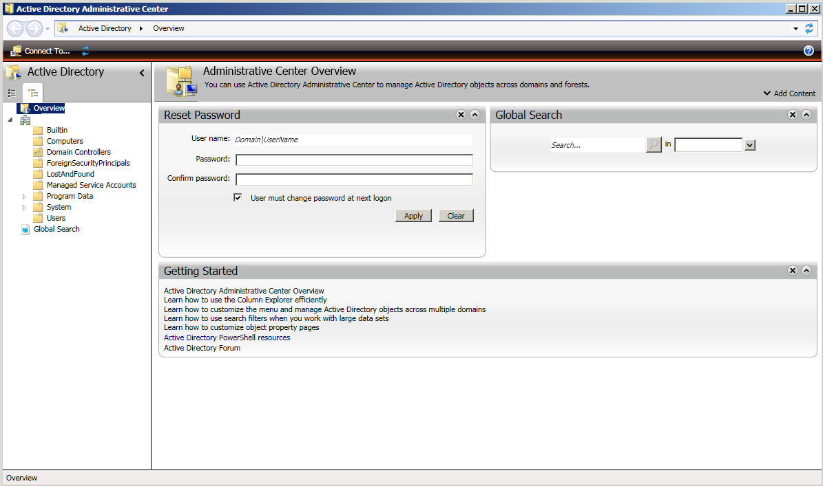 Active Directory 2003 Tools Windows 7