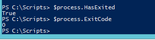 process-exit code