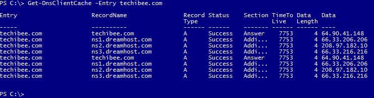 powershell-how-to-get-dns-client-cache