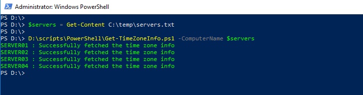 Get Server Time Zone Powershell